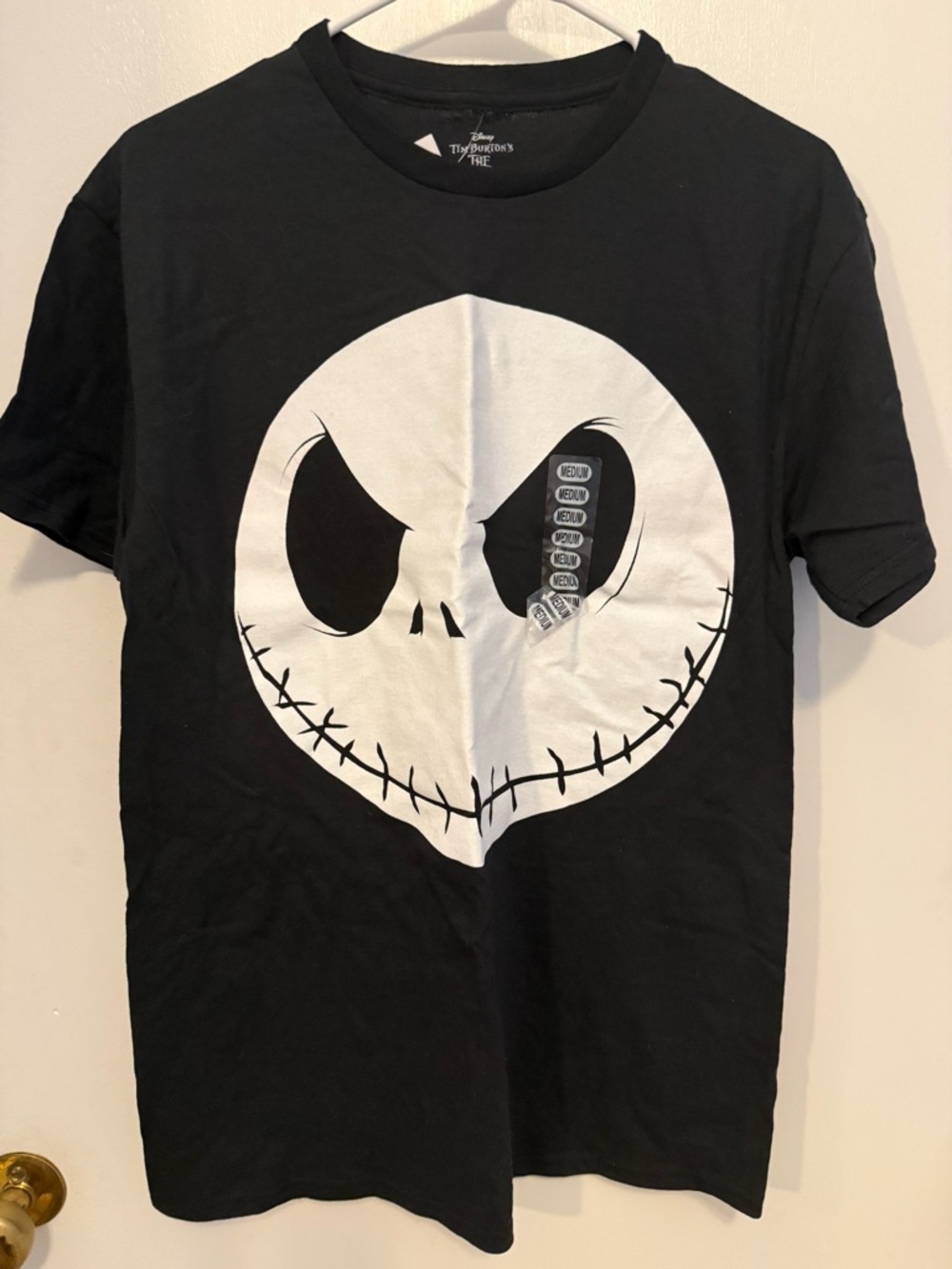 Disney Jack Skellington Nightmare Before Christmas Tee Black Size Med NWT
